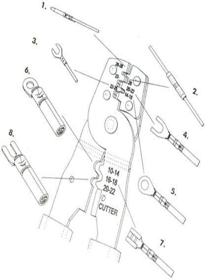 Dumdaar 202 Multi-function Crimper Stripping Pliers. Quality Tools Crimping Press Tool Manual Crimper - Image 4